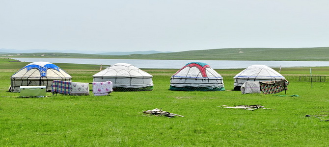 Nuit dans une yourte mongole Ulanqab Mongolie Intérieure