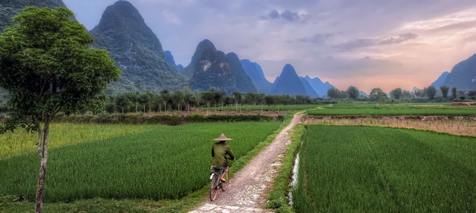 Randonnée à vélo dans la campagne de Yangshuo Yangshuo Guangxi