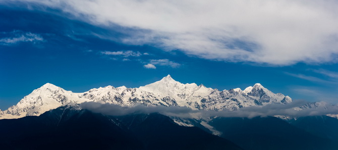 Montagne enneigée Meili Deqin Yunnan