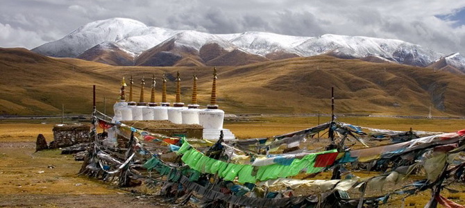 Huit tours dans la prairie Nagqu Tibet