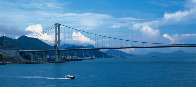 Pont de Tsing Ma Hongkong Région de Hong Kong