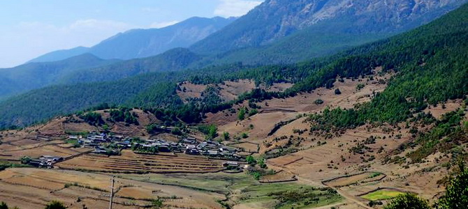 Randonnée au village Xuehua Lijiang Yunnan