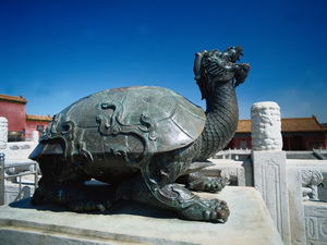 Statue dans la Cité Interdite de Pékin