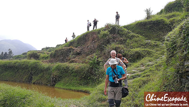 En randonnée dans les rizières, Chine Escapade