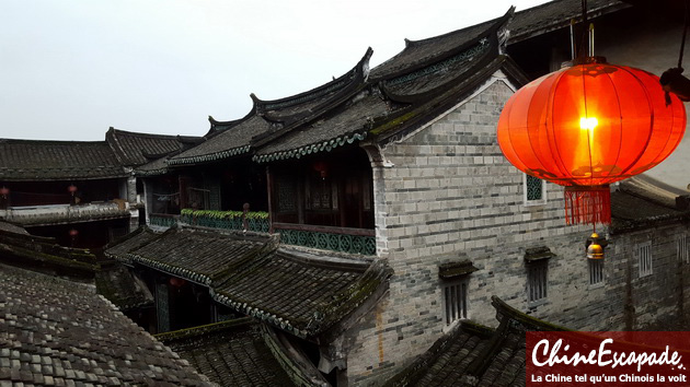 Vue depuis un Tulou transformé en auberge