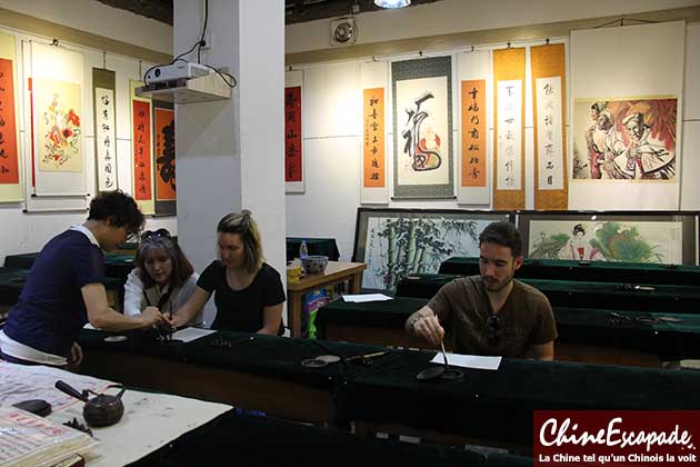 Cours de calligraphie avec Maijing à Xi'an, Chine Escapade