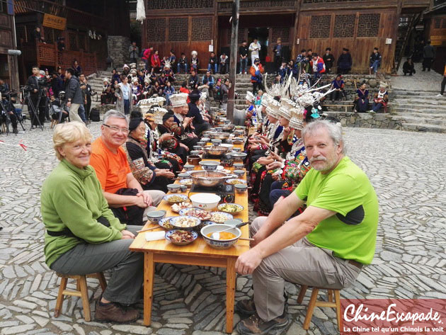 Voyage Chine Escapade, tournage d'un film au village de Langde, Guizhou